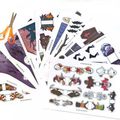 Bastelbögen Papier Halloween