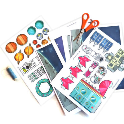 Weltraum Bastelbogen