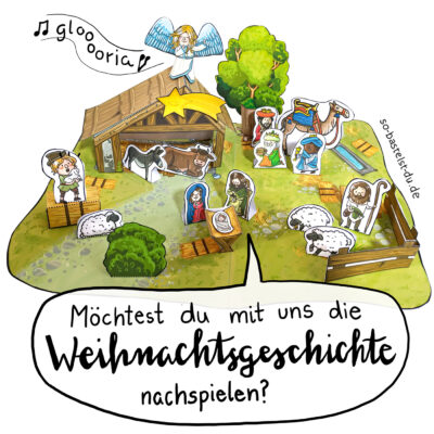 Weihnachts Krippe basteln