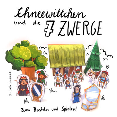 Bastelbogen Märchen: Schneewittchen
