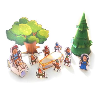 Bastelbogen Märchen: Schneewittchen