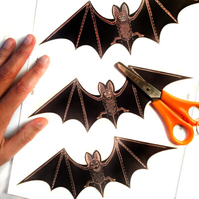 Halloween Fledermaus Bastelbogen