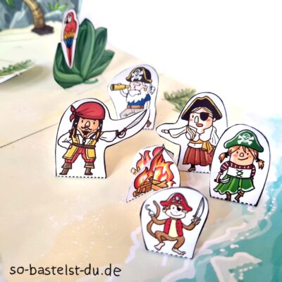 Piraten Lagerfeuer Szene basteln