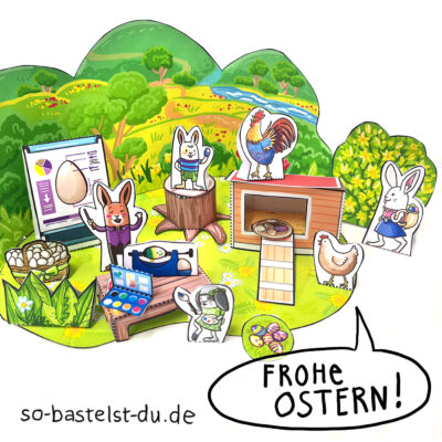 Ostern Bastelbogen zum Ausdrucken