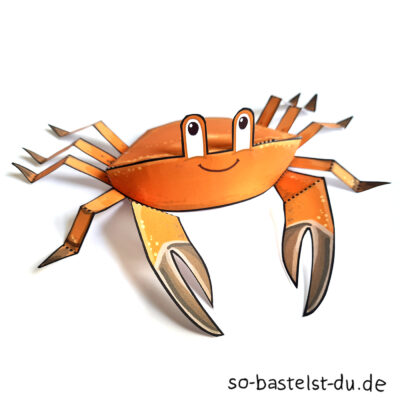 Strand Krabbe basteln Bastelvorlage