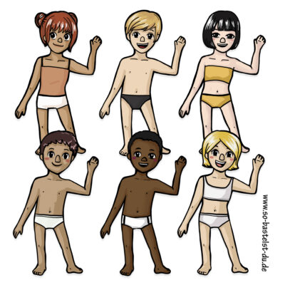 Papier Anziehpuppen Figuren