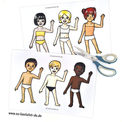 Papier Anziehpuppen zum Ausschneiden
