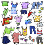 Papier Anziehpuppen Basics Kleidung