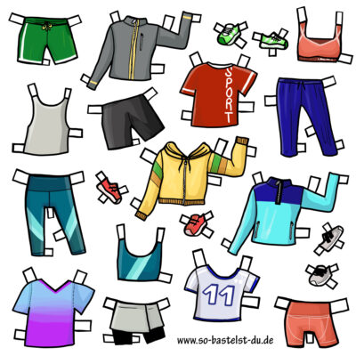 Sport Kleidung für Anziehpuppen