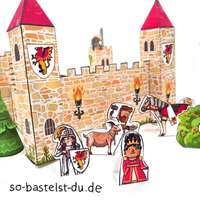 Burg Ritterburg Bastelvorlage