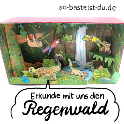 Bastelbogen Regenwald Dschungel