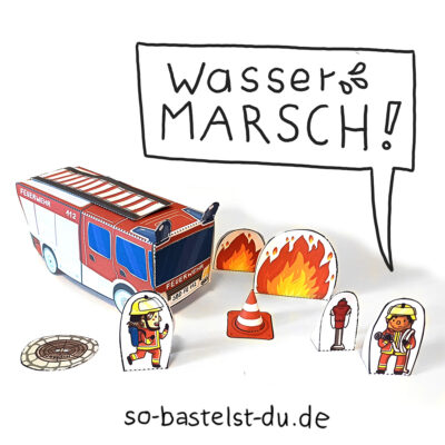 Bastelbogen Feuerwehr