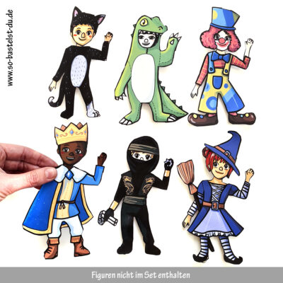 Verkleidung mit Anziehpuppen aus Papier