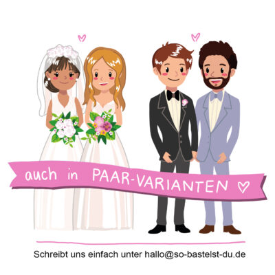 Bastelbogen Hochzeit auch für gleichgeschlechtliche Paare