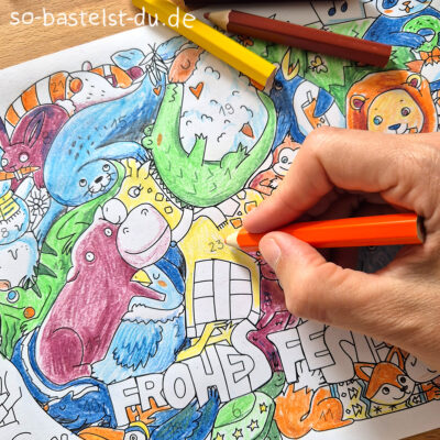 Adventskalender zum Ausmalen