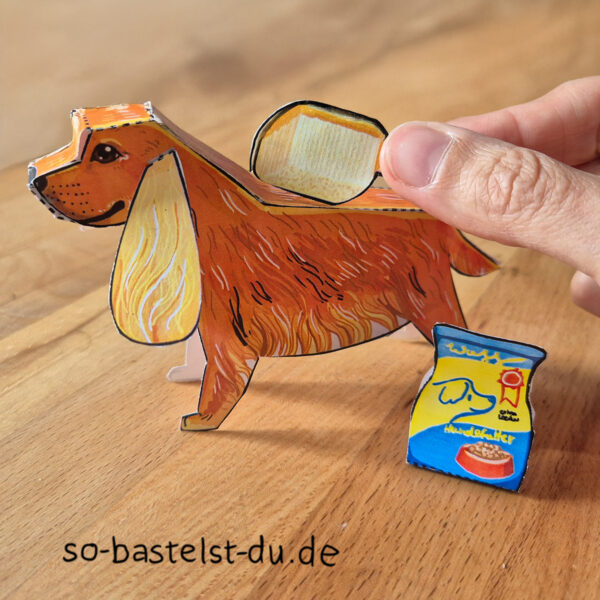 Papierfigur Cocker Spaniel Hund