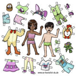 Kleidung Ostern für Anziehpuppen alle Teile