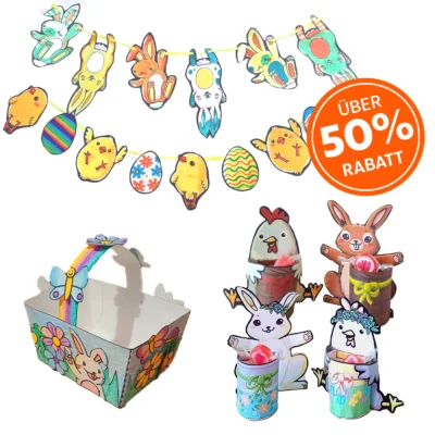 Osterbasteln Big Bundle Bastelbögen Printables