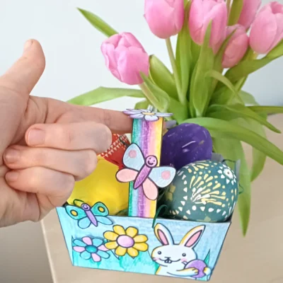 Osterkörbchen selbstgemacht mit Eiern